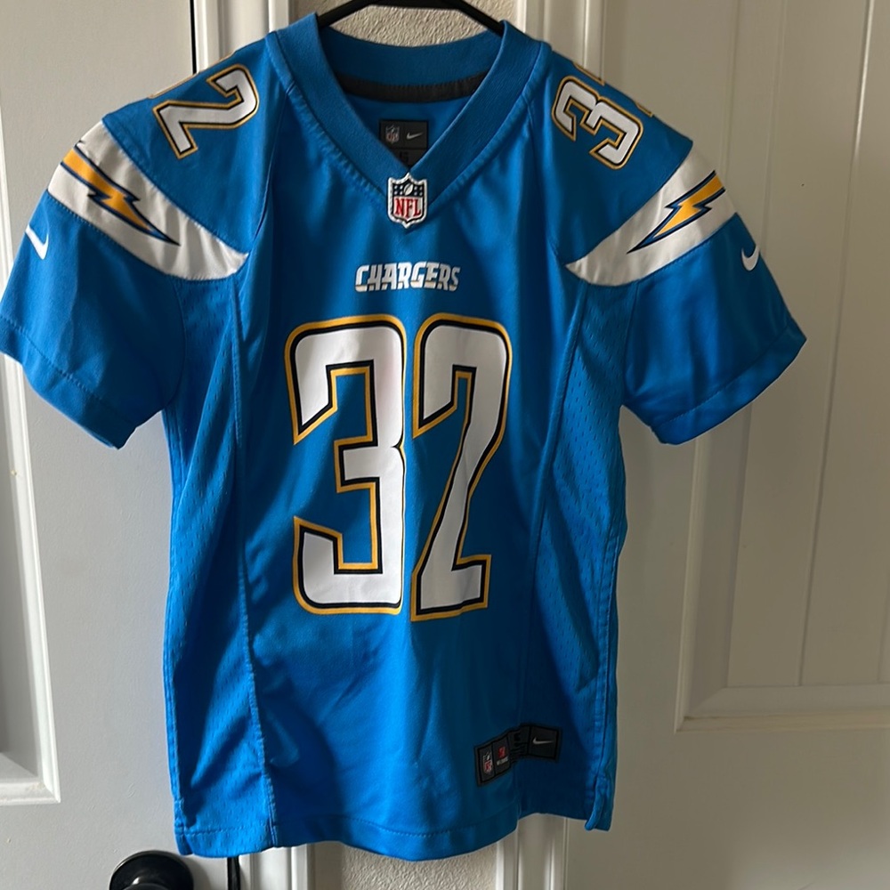 NFL Blue Chargers Jersey with Iconic Bolt Design